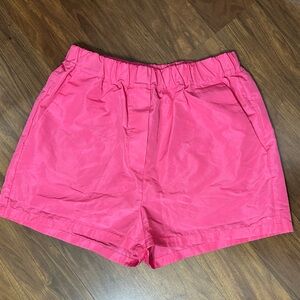 MSGM Women's Bright Pink Elastic Waistband Shorts Size 40